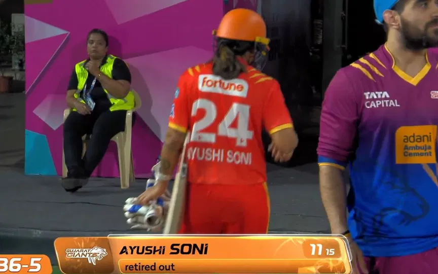 WPL 2026: Ayushi Soni first player to be retired out on debut as GG gamble backfires